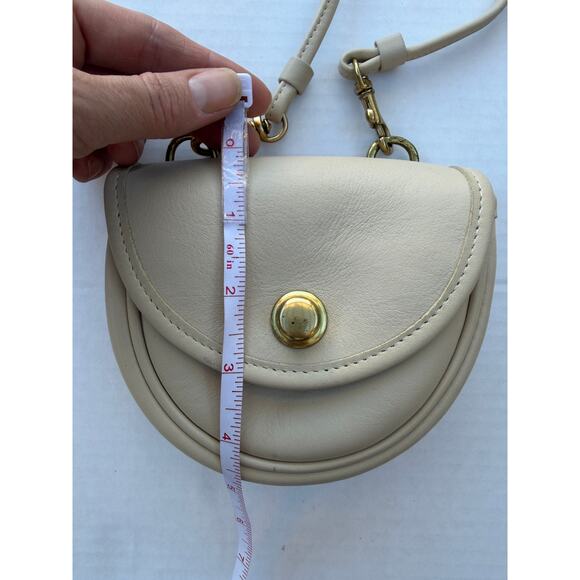 Vintage COACH Leather Mini Convertible Crossbody Belt Bag RARE Cream 9826 Purse - Picture 13 of 14